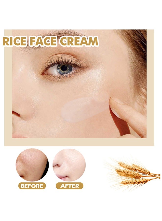 BIOAQUA Rice Raw Pulp Face Cream, Improves Moisture Skin Barrier, Nourishes Deeply, Whitening ,Soothing to Even Out Skin Tone 50g - Image 5
