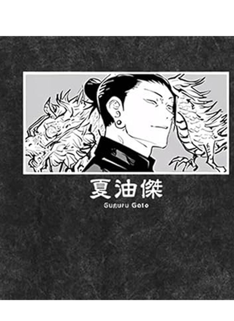 Generic - Washed retro T-shirt street hip hop anime Jujutsu Kaisen casual cotton summer short sleeves - Image 1