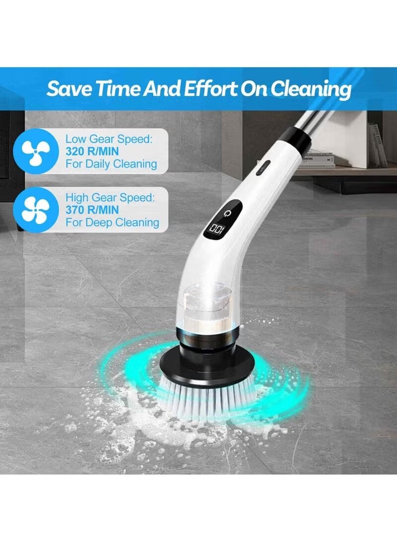 ELTRAZONE 8-in-1 Cordless Electric Spin Scrubber – Rechargeable Cleaning Brush with 8 Replaceable Heads Powerful Portable Scrubber for Bathroom, Tiles, Floors, Kitchen, Car and Hard-to-Reach Surfaces - Image 5
