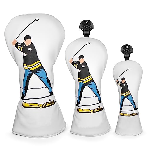 Barudan Golf Club Head Covers Funny Golf Headcover 3pcs Pack Driver Headcover Fairway Wood Cover Hybrid Headcover 1 3 H for Men Golf Gift - Image 1