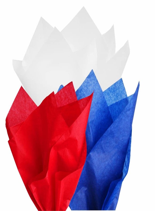 PMLAND Gift Wrapping Tissue Paper - Patriotic Red Blue White Assorted - 20 Inches x 26 Inches 60 Sheets - Image 1