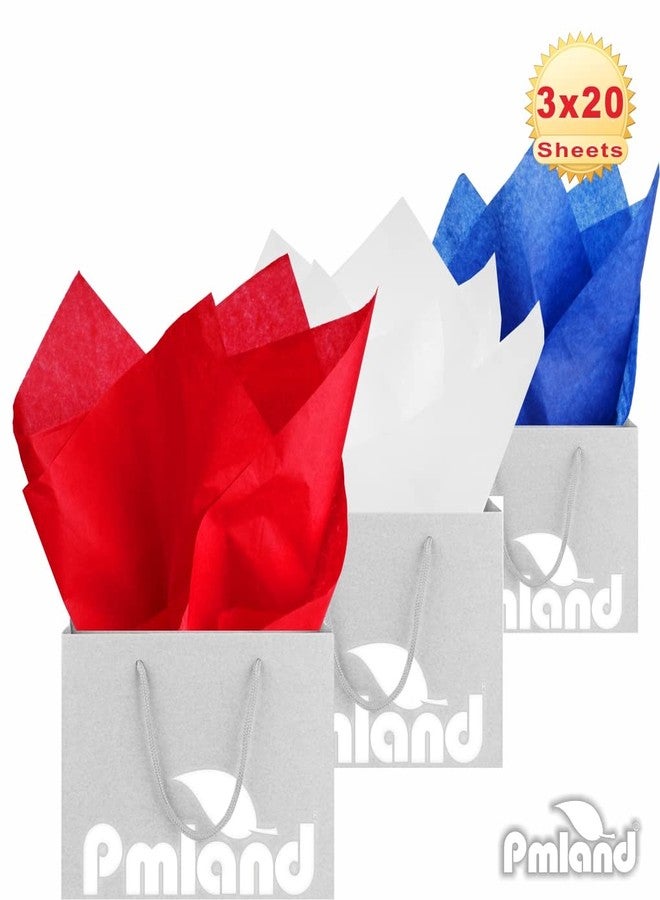 PMLAND Gift Wrapping Tissue Paper - Patriotic Red Blue White Assorted - 20 Inches x 26 Inches 60 Sheets - Image 5