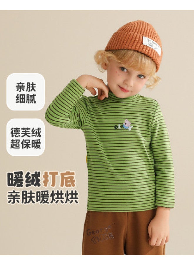 Peppa Pig spring Striped Long-sleeve T-shirt For Boys & Girls - Comfortable Semi-turtleneck Base Layer For Babies - Image 1