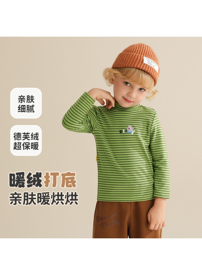 Peppa Pig spring Striped Long-sleeve T-shirt For Boys & Girls - Comfortable Semi-turtleneck Base Layer For Babies - Image 2
