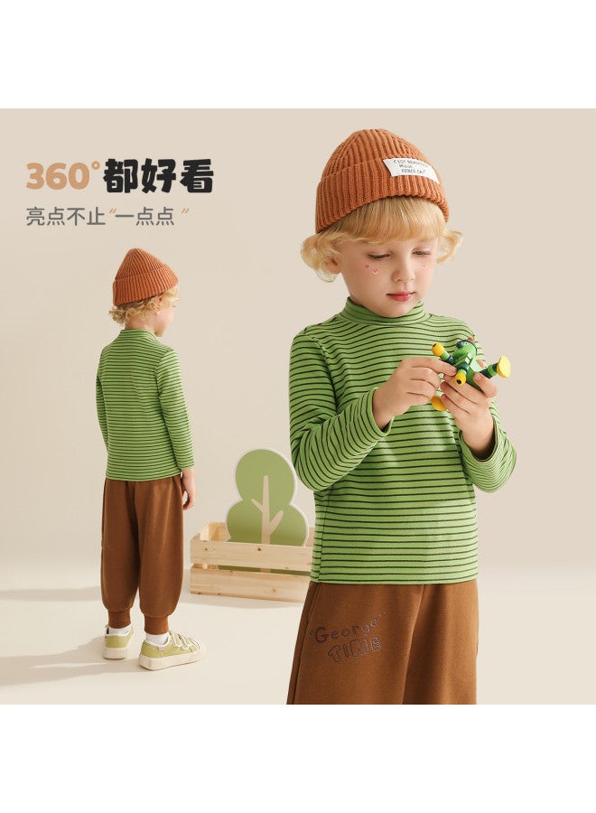 Peppa Pig spring Striped Long-sleeve T-shirt For Boys & Girls - Comfortable Semi-turtleneck Base Layer For Babies - Image 5