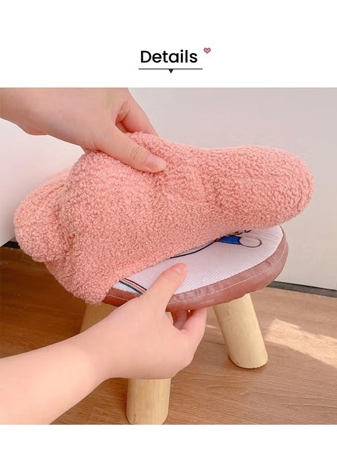 Generic Flower Stool Under Desk Step Stool Foot Rest Pouf Multifunctional Shoes Changing Cute Sofa Stool Small Foot Stool for Porch Living Room Bedside Apartment Blue  - Image 4