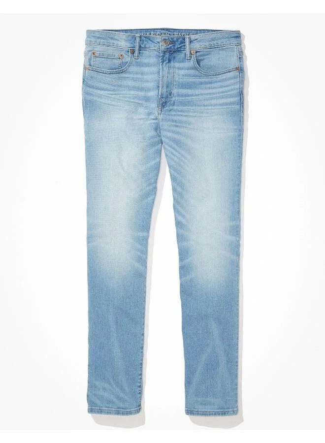 American Eagle Light Wash Straight Fit Jeans