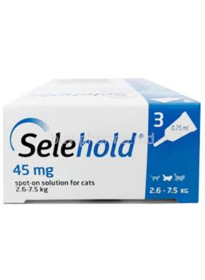 KRKA Selehold Spot-On, Flea & Parasite Protection for Cats 2.6–7.5 kg, 45mg 3 Pipettes From Varmacy - Image 4