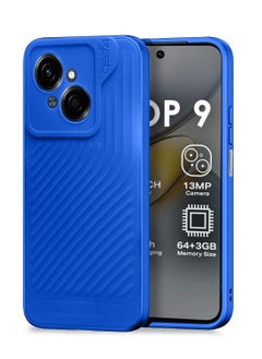 Gear4 Tecno Pop 9 5G 2024 Gear4 Soft Liquid Silicone with Wavey Texture Case Cover - Blue  - Image 1