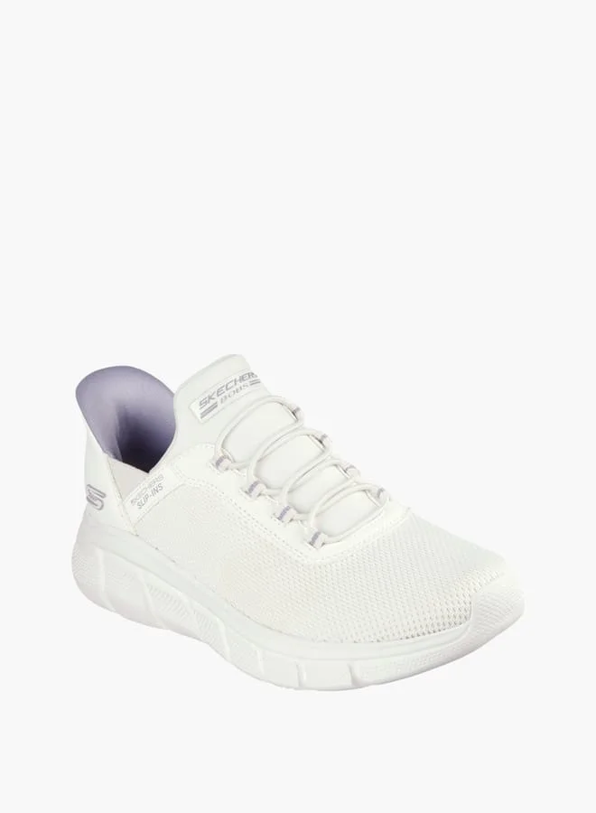 سكيتشرز Women's Mesh Slip-On Sports Shoes with Lace Detail - BOBS B FLEX
