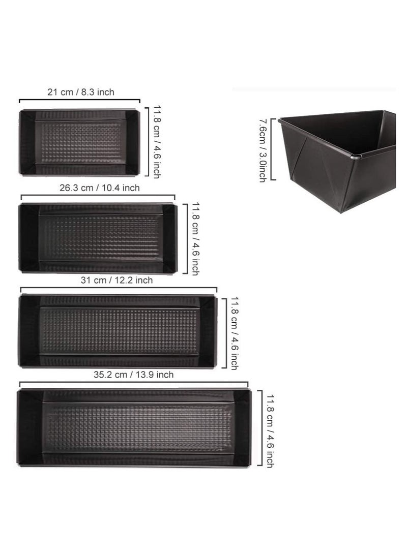 Rectangular Non-Stick Cake Pan-Set of 4 Pcs