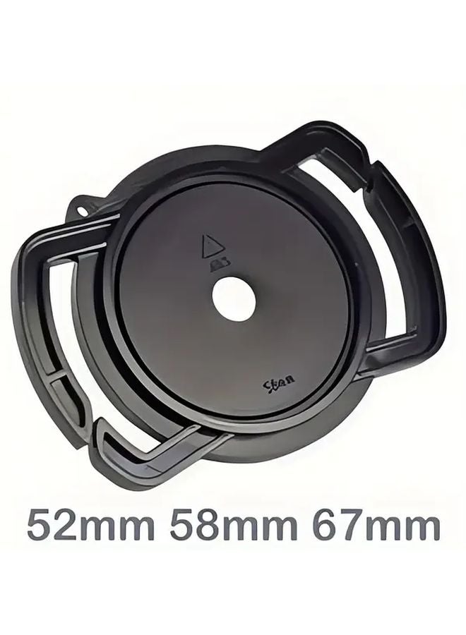غطاءة عدسة ABS مع حافظة ضد الفقد، مشبك حزام للتثبيت للكاميرات DSLR مقاس 52مم، 67مم، 58مم - Image 1