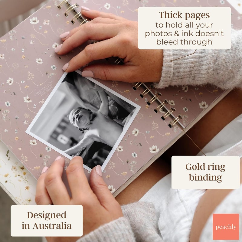 Peachly Pregnancy Journal - Linen Pregnancy Book to Capture Every Milestone - Pregnancy Must Haves - Baby Book Keepsake For Expecting First Time Moms and Experienced Moms - Image 3