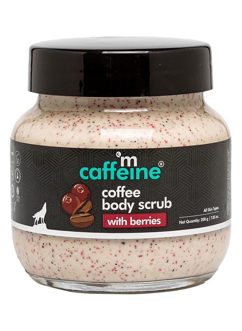MCaffeine Berries & Coffee Body Scrub for Tan Removal | Creamy Body Scrub for Dry Skin | Exfoliating Scrub for Body for both Women and Men - 200gm  - Image 1