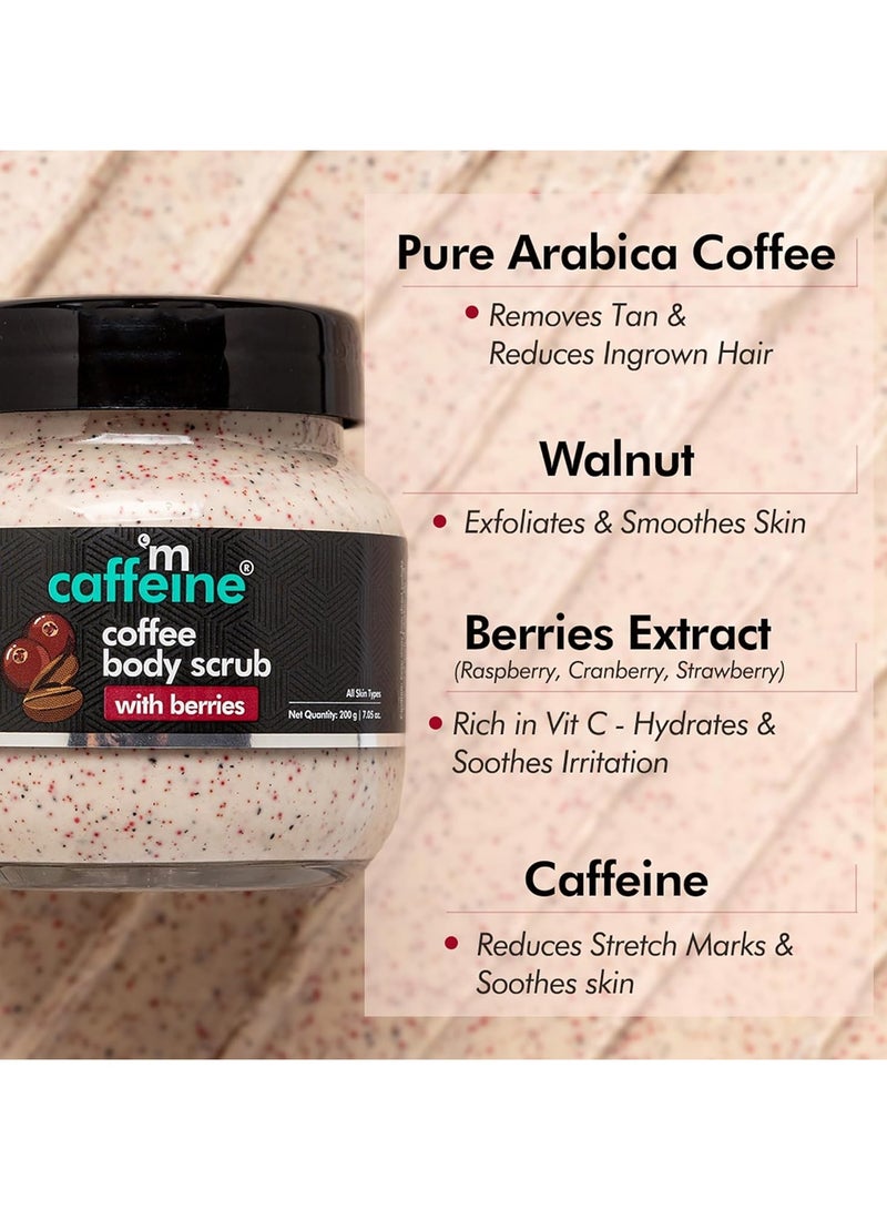 MCaffeine Berries & Coffee Body Scrub for Tan Removal | Creamy Body Scrub for Dry Skin | Exfoliating Scrub for Body for both Women and Men - 200gm  - Image 4
