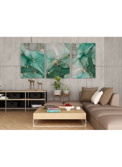 Home Gallery Set Of 3 Of Abstract Green And Gold Marble Texture  - Image 4