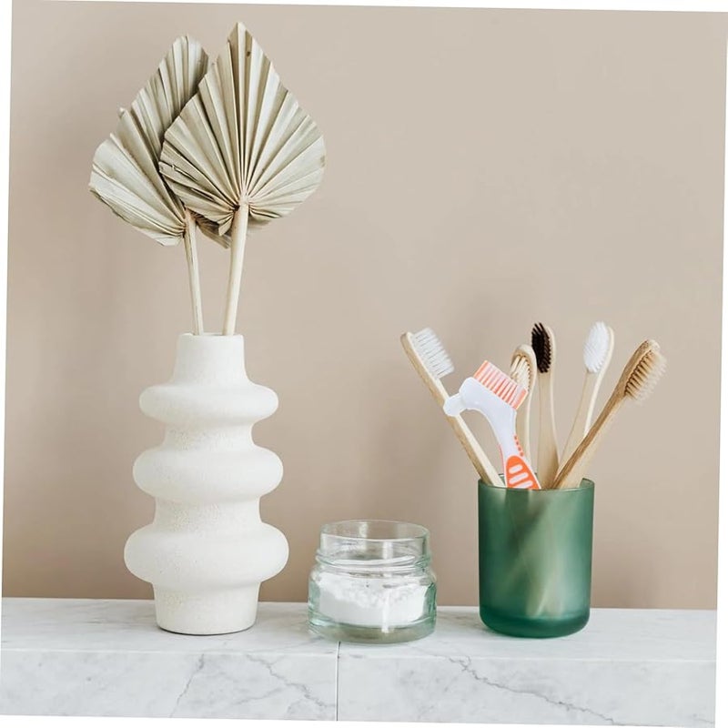 4 قطع فرشاة أسنان ذات وجهين لتنظيف الأسنان الاصطناعية بمقبض مريح وغير قابل للانزلاق - Image 4