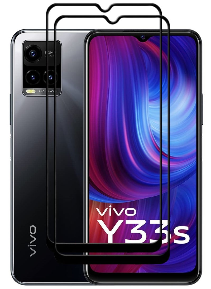 ACLIX 2 Pieces Antistatic ESD Dustproof Premium Quality High Definition Tempered Glass Screen Protector Designed For vivo Y33s - Image 1