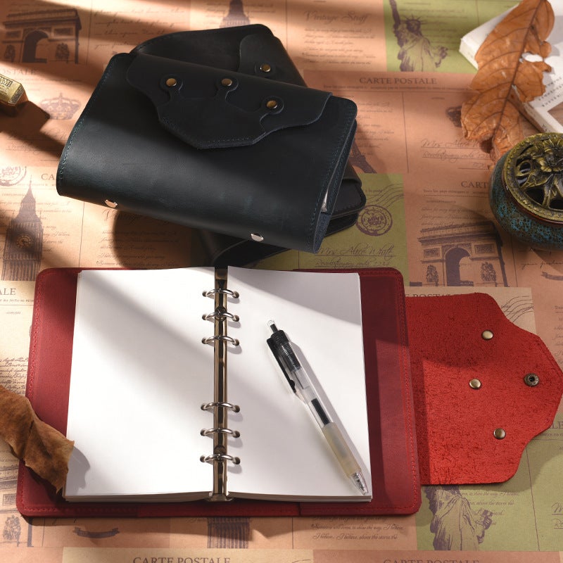 Vintage First-Layer Cowhide Leather Planner A6 Loose-Leaf Notebook Business Notepad A7 Creative Notebook Great Gift Planner - Image 4