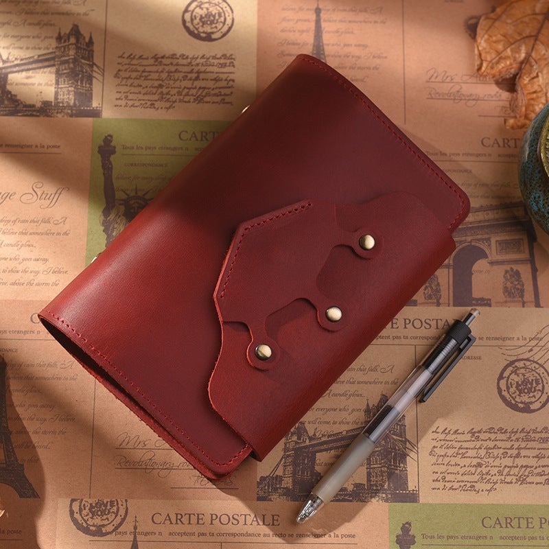 Vintage First-Layer Cowhide Leather Planner A6 Loose-Leaf Notebook Business Notepad A7 Creative Notebook Great Gift Planner - Image 1