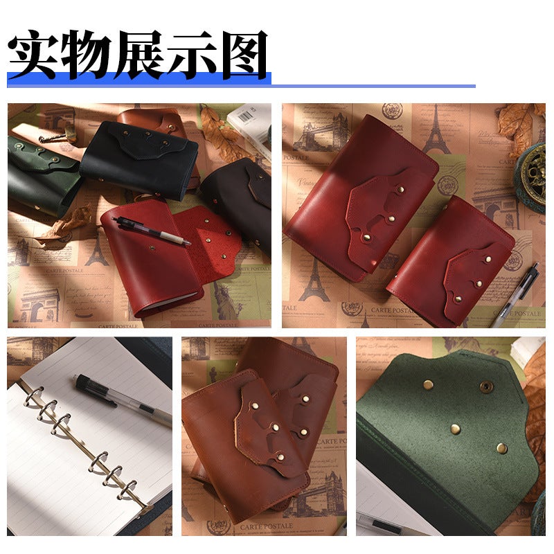 Vintage First-Layer Cowhide Leather Planner A6 Loose-Leaf Notebook Business Notepad A7 Creative Notebook Great Gift Planner - Image 5