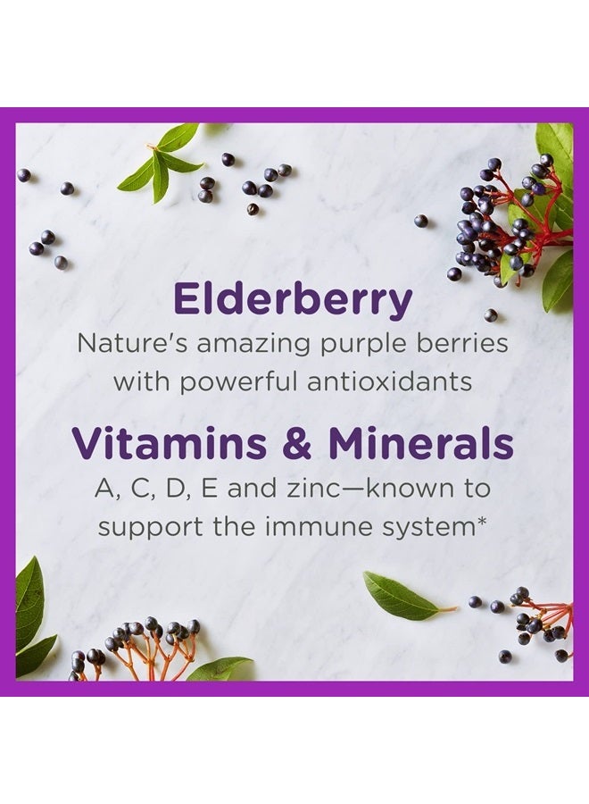 Zarbee's Elderberry Gummies for Kids with Vitamin C; Zinc And Elderberry Daily Immune Support Vitamins Gummy for Children Ages 2 and Up Natural Berry Flavor - 21 Count  - Image 5