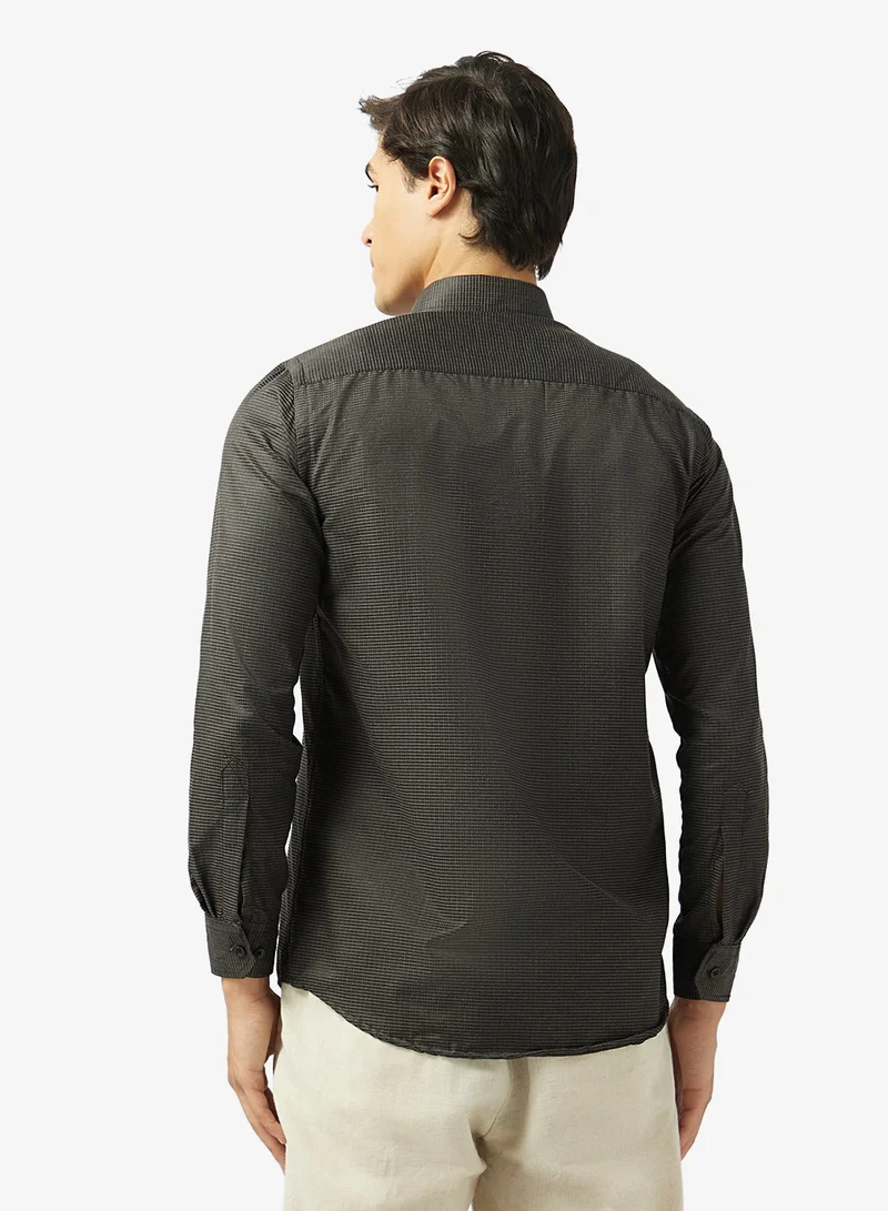 روبرت وود قمصان رجالي من نسيج أكسفورد ذاتي التحقق