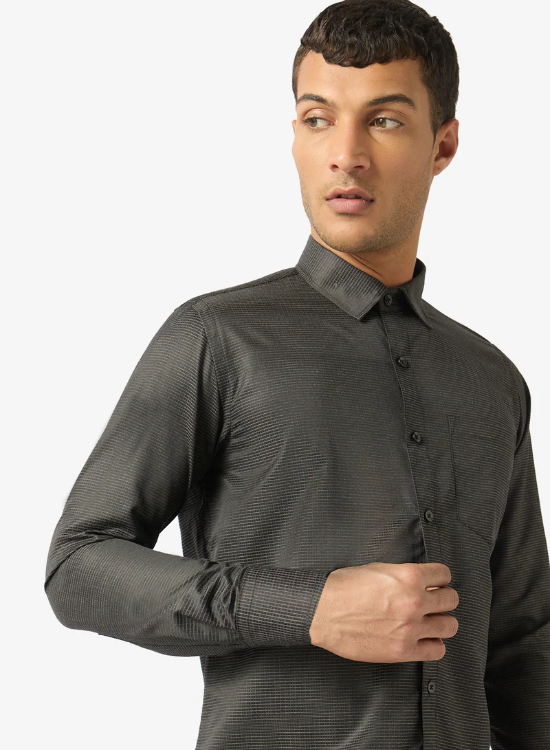 Robert Wood  Mens Oxford Self Check Weave Shirts for Men | Best Price UAE