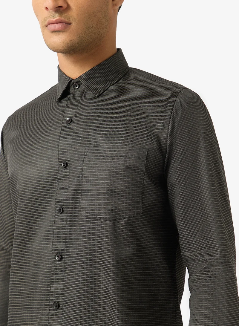 Robert Wood  Mens Oxford Self Check Weave Shirts for Men | Best Price UAE