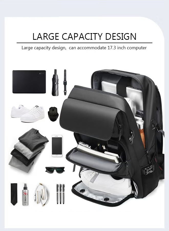 Canway Men Backpacks Men Backpack Multifunctional Shoe Bag Large Capacity Outdoor Mountaineering Waterproof Laptop Backpack Travel Business Backpack - Image 5