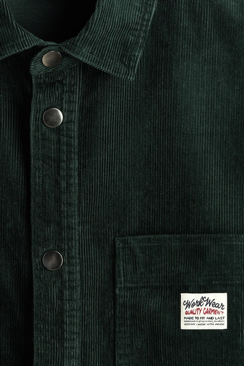 H&M Oversized cotton corduroy shirt