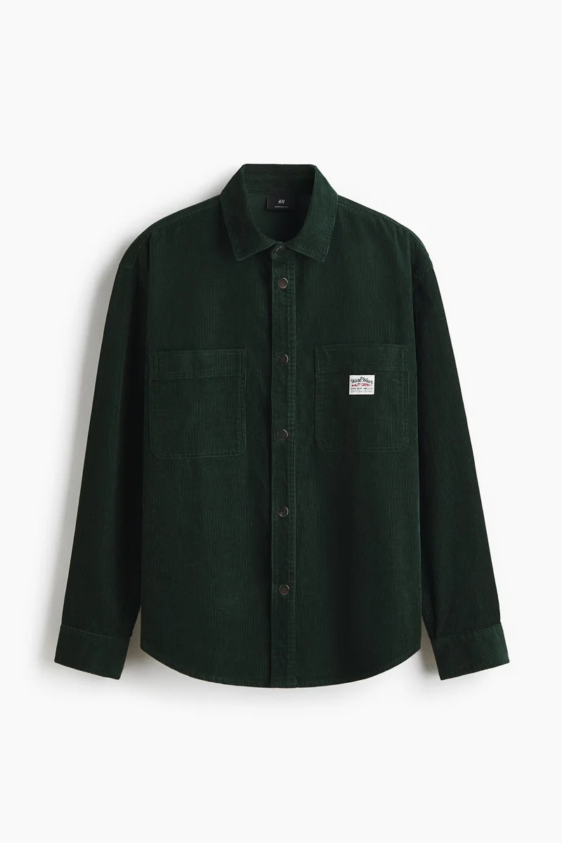 H&M Oversized cotton corduroy shirt