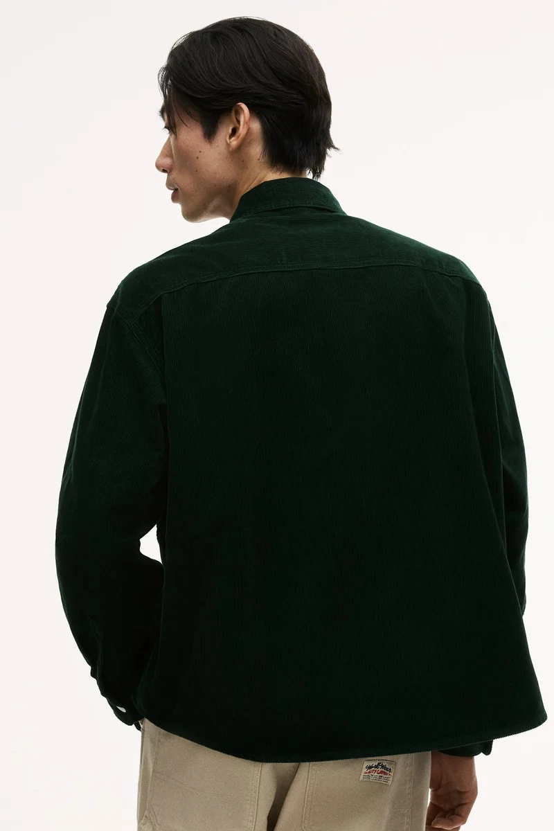 H&M Oversized cotton corduroy shirt