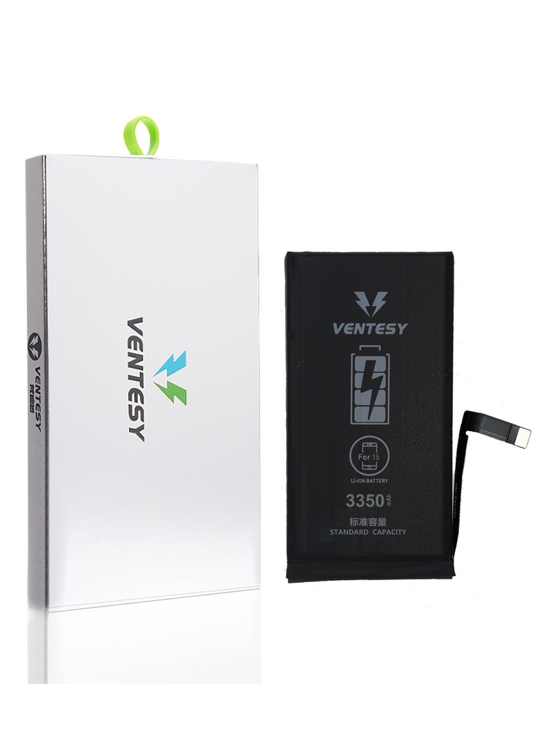 VENTESY Ultra-High Capacity Battery for Apple iPhone 15 - Black 
