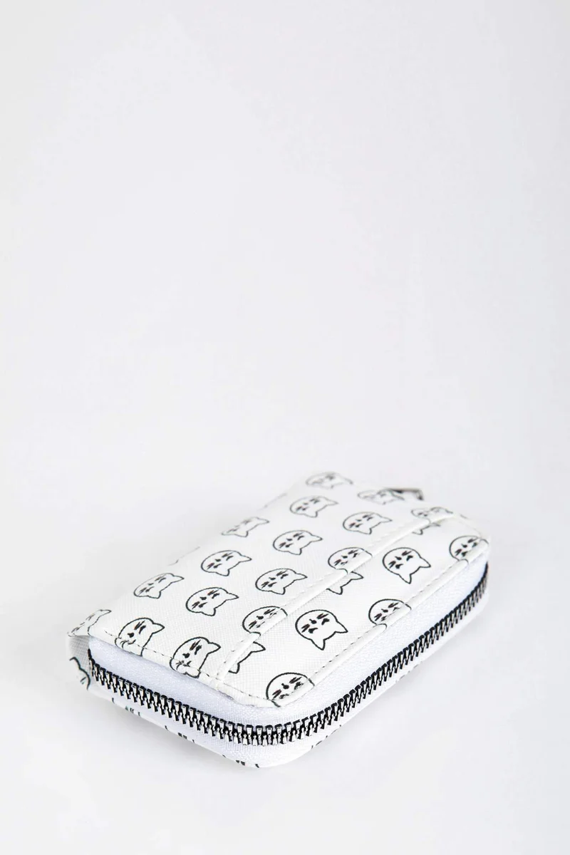 Defacto  Woman Cat Patterned Faux Leather Wallet for Women | Best Price UAE