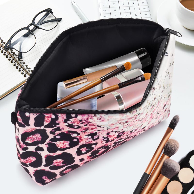Wteehn Small Makeup Bag for Travel, Mini Makeup Pouch, Cute Cosmetic Bag for Women, Toiletry Bags, Make Up Brush Skincare Organizer, Pouches for Travel Accessories - Image 3