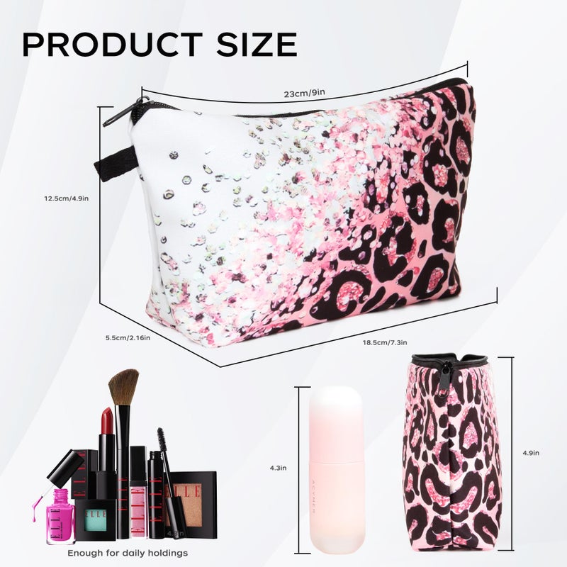 Wteehn Small Makeup Bag for Travel, Mini Makeup Pouch, Cute Cosmetic Bag for Women, Toiletry Bags, Make Up Brush Skincare Organizer, Pouches for Travel Accessories - Image 2