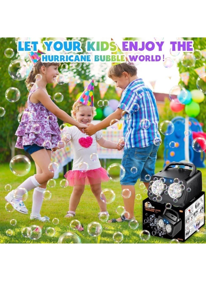MAGIC VAULT Automatic Bubble Machine – 18,000+ Bubbles/Min, 2 Speeds, USB & Battery Powered, LED, Portable for Kids 3+ / Parties/Weddings/Outdoor & Indoor Use - Image 3