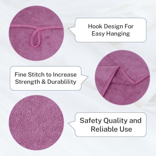 Fezora® Microfiber Weft Knitting Towels for Bath | Towels for Bath Large Size Bath Towel - Soft & Absorbent | 400 GSM | 1 Piece Bath Towel for Men/Women | 70 cms x 140 cms (Wine) - Image 2