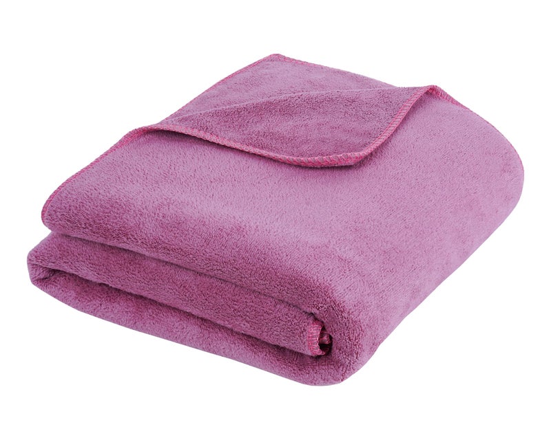 Fezora® Microfiber Weft Knitting Towels for Bath | Towels for Bath Large Size Bath Towel - Soft & Absorbent | 400 GSM | 1 Piece Bath Towel for Men/Women | 70 cms x 140 cms (Wine) - Image 1