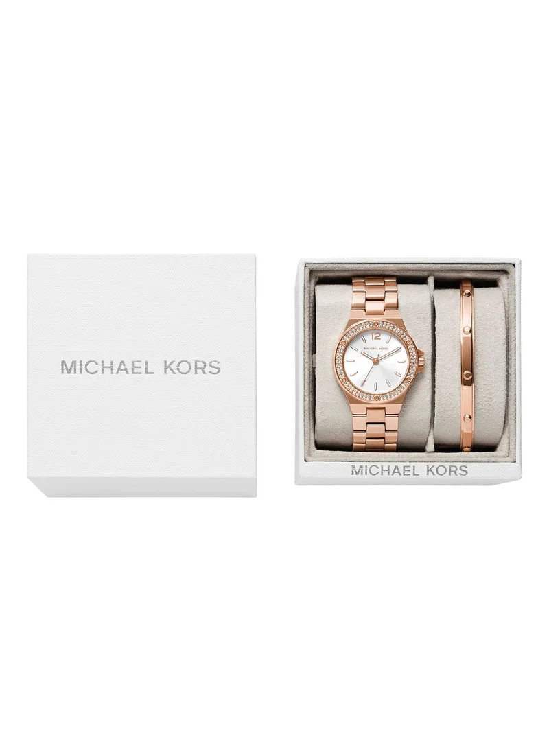 Michael Kors Lennox Analog Watch + Bracelet Set