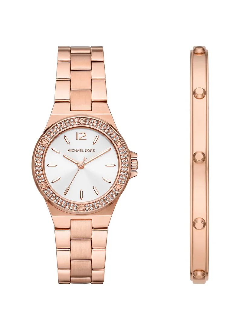 Michael Kors Lennox Analog Watch + Bracelet Set