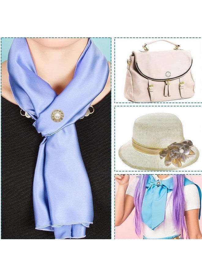 ARLICORPING 20Pcs Women's Shirt Brooch Buttons Pearl No Sew Instant Button Pins Safety Brooch - Image 3