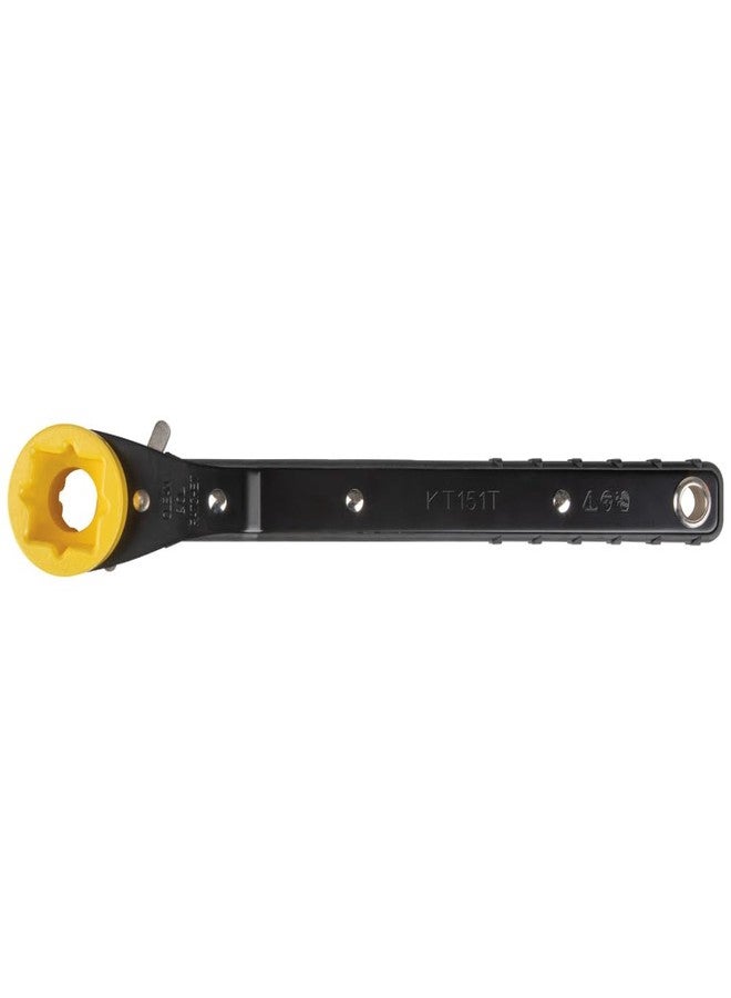 Klein Tools KT151T Lineman's Ratcheting Wrench with Bolt-Through Design, 3/4-Inch, 13/16-Inch, 1-Inch x 1-1/8-Inch Combination Square Socket - Image 5