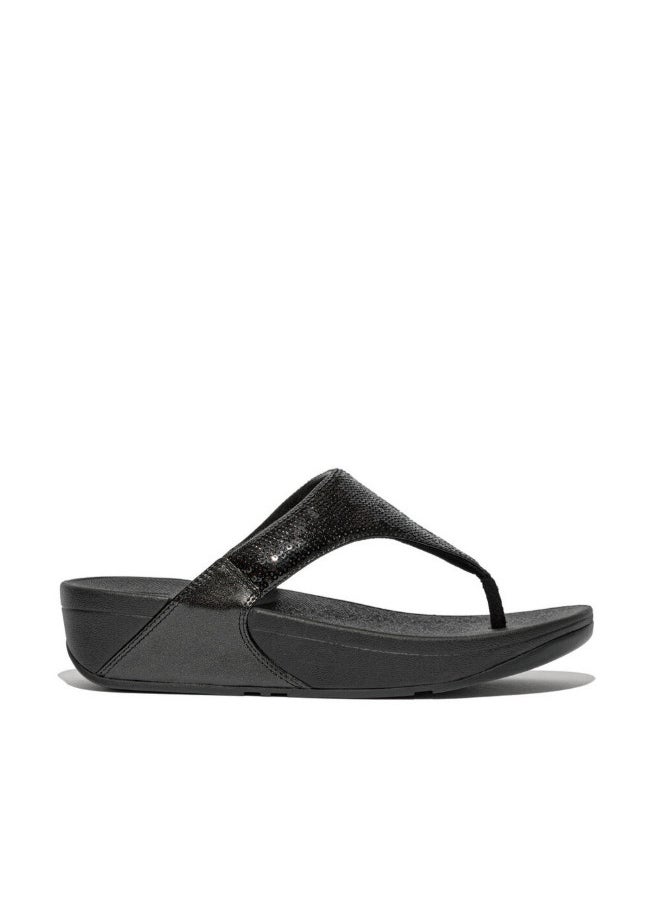 FitFlop 049-840 Fitflop Ladies Lulu Sequin Toe-Post Sandals JF3-090 Black  - Image 4