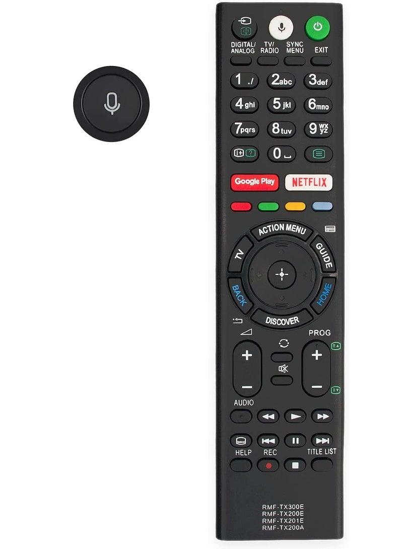 PopZa RMF-TX300E RMF-TX200E RMF-TX201E RMF-TX200A Voice Remote Control Fit for for Sony Smart LED TV KD-49XE8096, KD-49XE8396, KD-55XE8096, KD-55XE8396, KD-43XE8096, KD-43XE8396, KD-49XE8005, KD-49XE8077 - Image 5