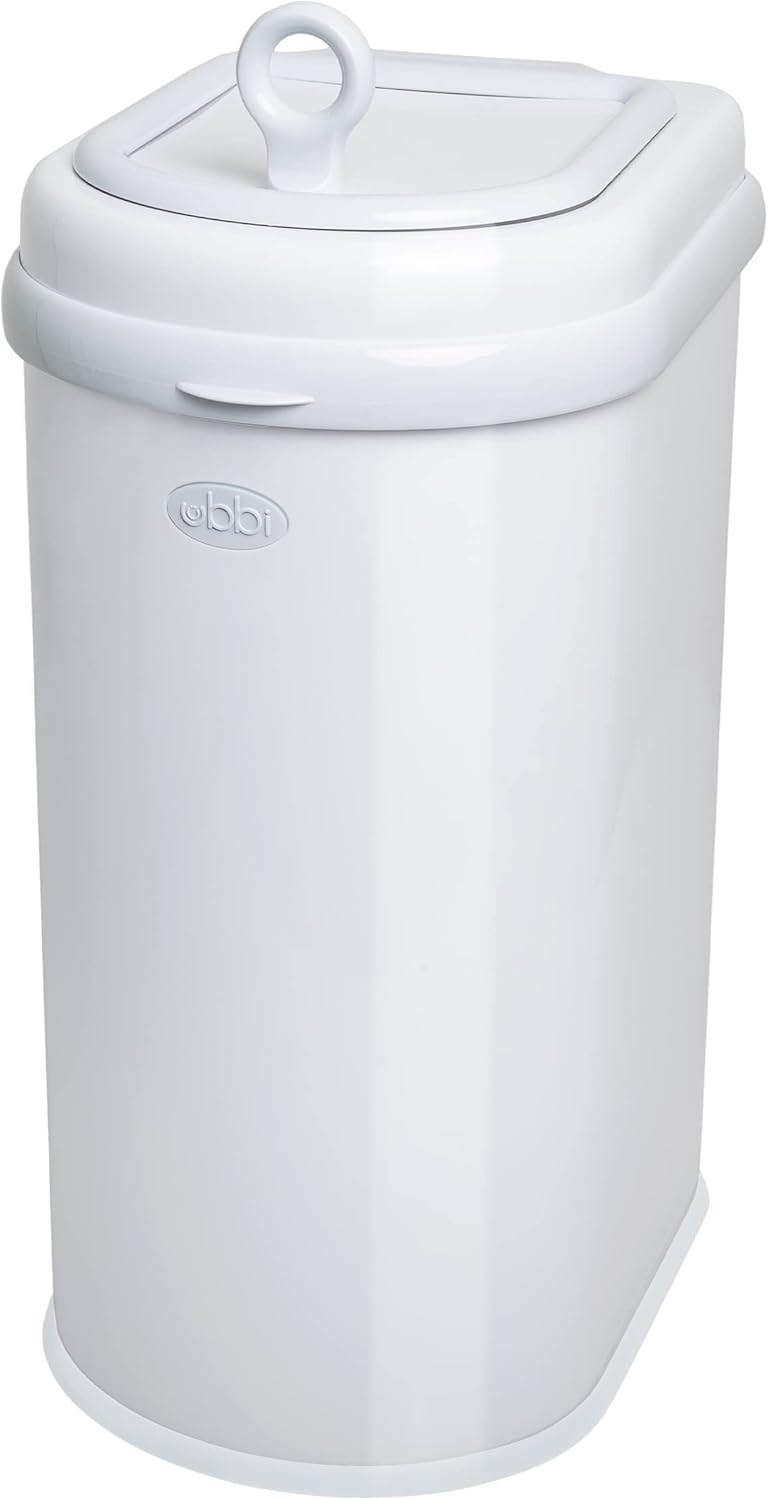 ubbi Pet Waste Pail, Cat Litter Disposal System, Odor Locking, White - Image 1