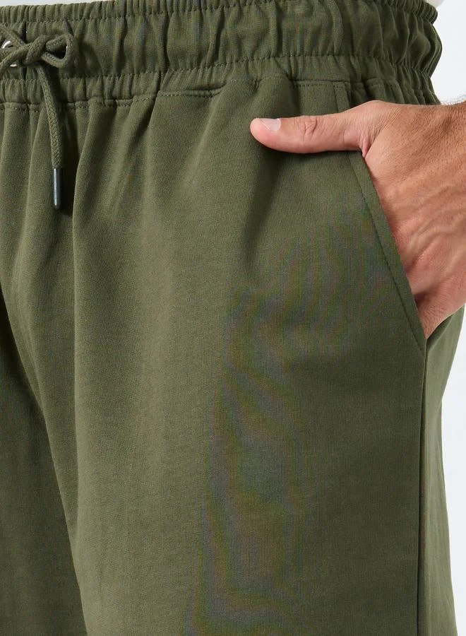 Styli Styli Solid Oversized Shorts with Drawstring