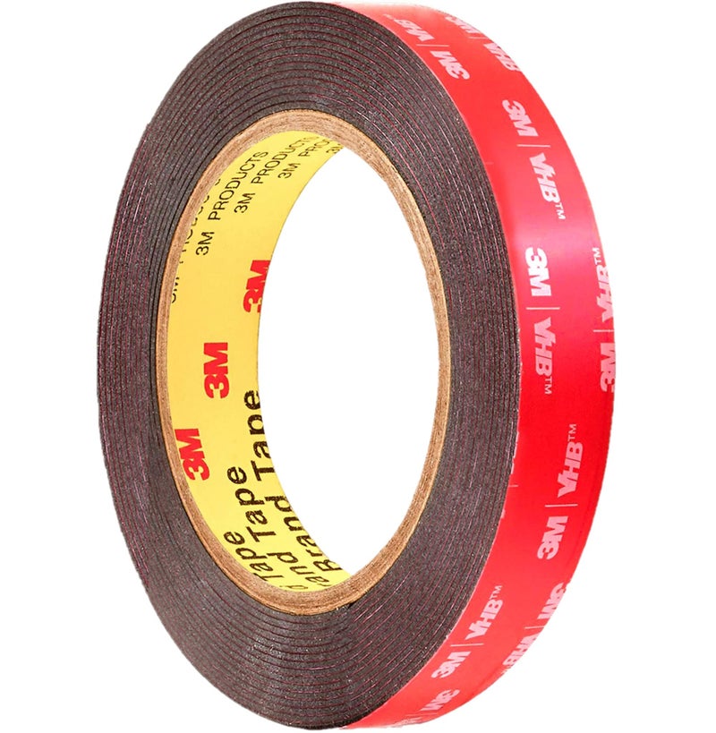 CANOPUS 3M Double Sided Tape Heavy Duty 3M VHB 5952 (19mm x 3m) Waterproof 3M Mounting Tape, 3M Number Plate Tape Ideal for Home Decor, Indoor, Outdoor use, 3M Sticky Tape Strong Black - Image 1