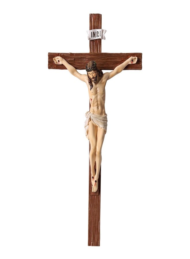 TALPGOD Crucifix Wall Cross 10 Inch,Jesus Cross Home Décor,Jesus Statue Catholic Hanging Cross for Wall Art,Religious Wall Crucifix Decor,Crucifijos Catolicos - Image 1